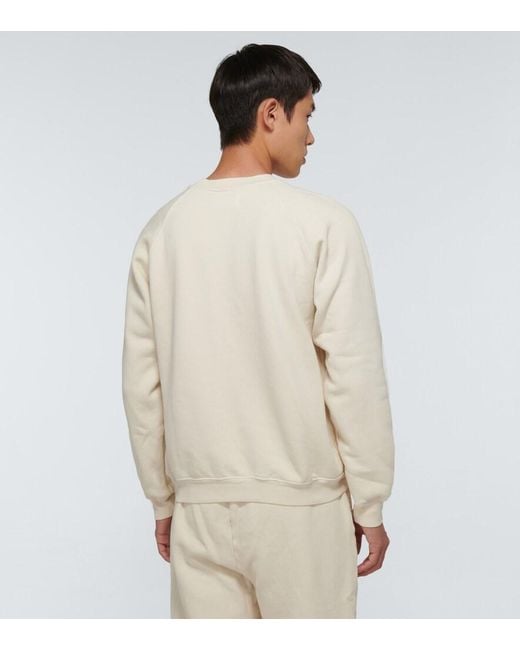 Les Tien White Classic Cotton Raglan Sweatshirt for men
