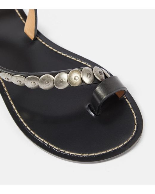Isabel Marant Metallic Melte Studded Leather Sandals