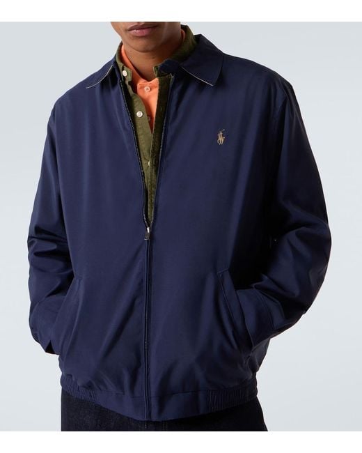 Polo Ralph Lauren Blue Technical Bomber Jacket for men