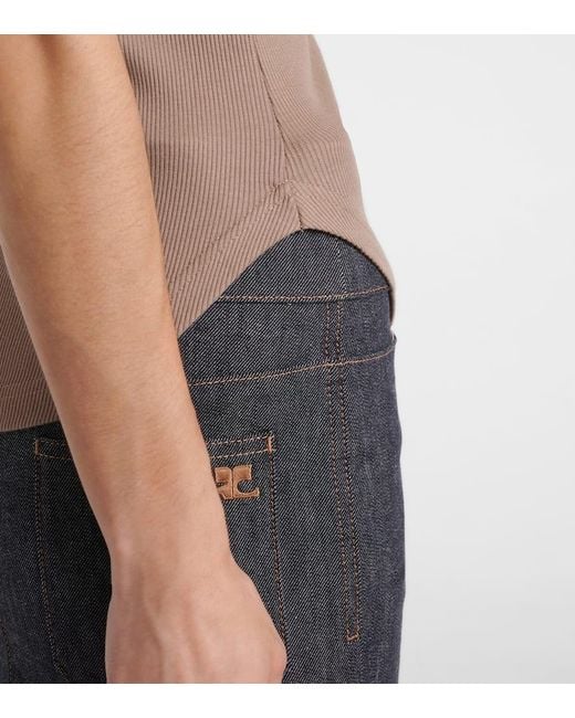 Top Unrobed 90's En Coton Courreges en coloris Brown