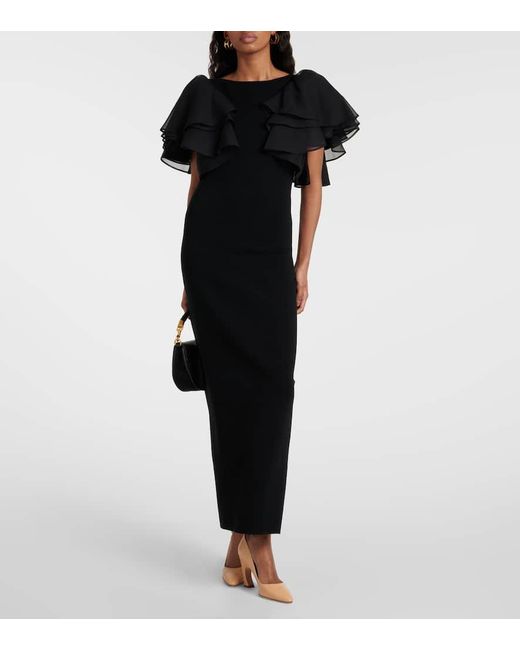 Vestido de mezcla de lana Chloé de color Black
