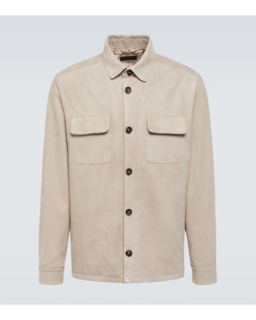Loro Piana Natural Suede Overshirt for men