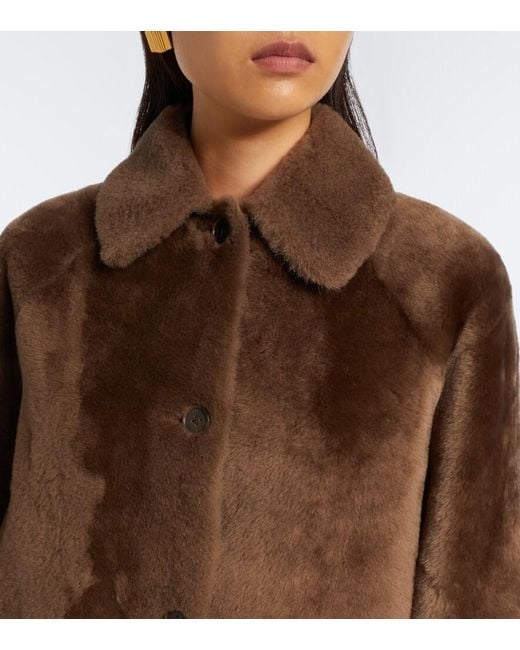 Ralph Lauren Brown Shearling Coat