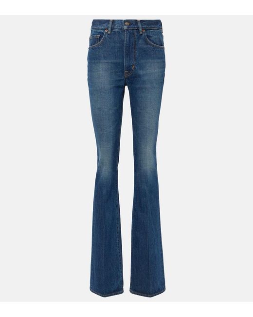 Tom Ford Blue Mid-rise Flared Jeans