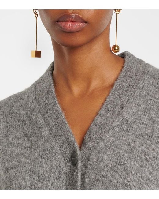 Cardigan De Mezcla De Alpaca Jacquemus de color Gray