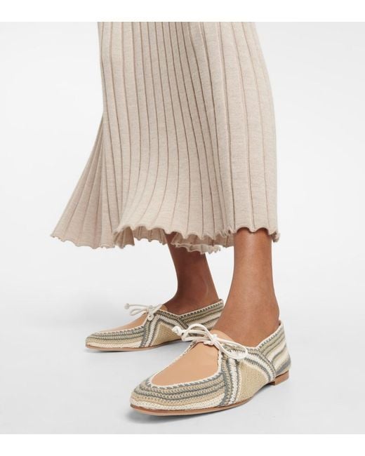 Gabriela Hearst Natural Hays Crochet Moccasins