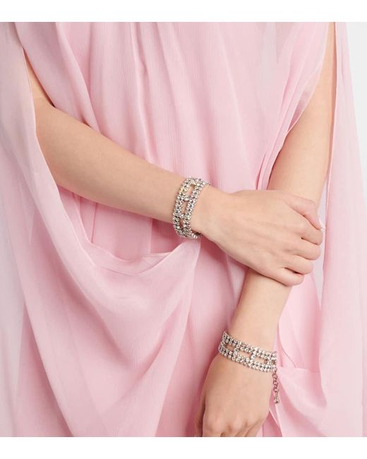 ‎Taller Marmo Pink Sza Sza Crepe Chiffon Kaftan