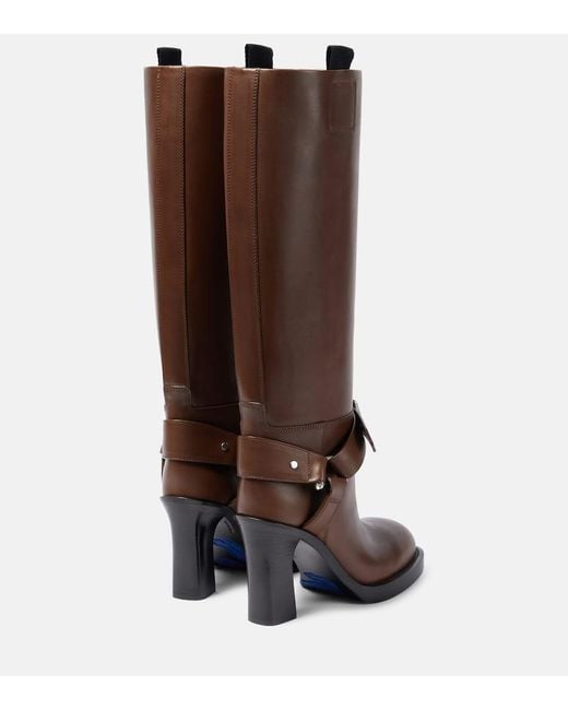 Burberry Brown Kniehohe Stiefel Aus Leder