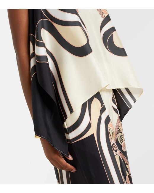 LaDoubleJ Natural San Carlo Printed Silk Twill Top