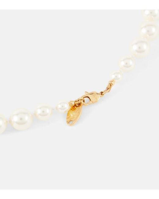 Gargantilla Orb con perlas sinteticas y cristales Vivienne Westwood de color White