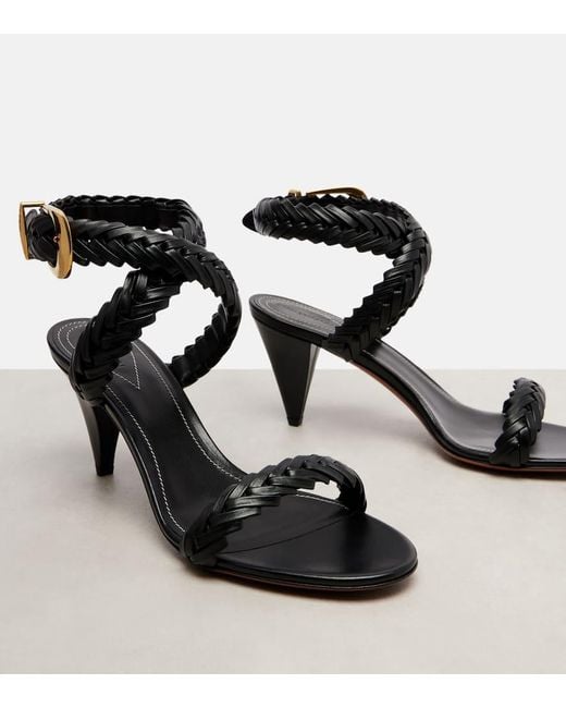 Zimmermann Black Sandalen Helix 75 Aus Leder