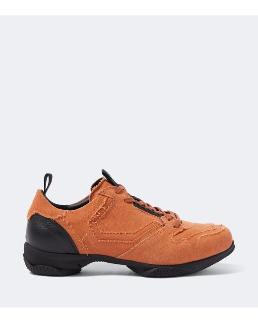 Kiko Kostadinov Brown Ostro Distressed Canvas Sneakers for men
