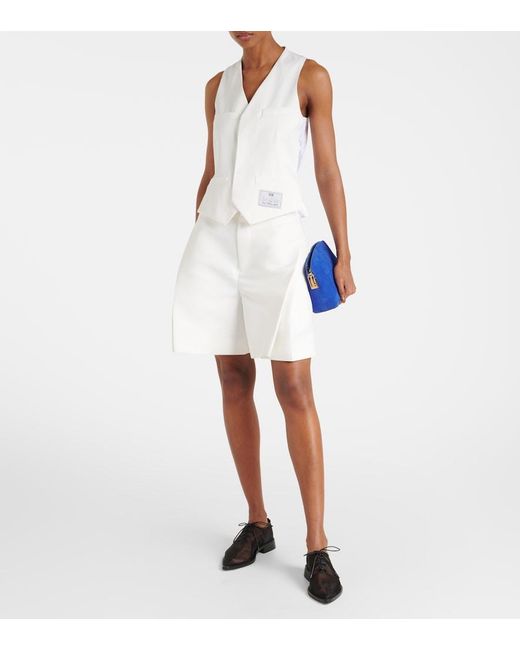 Victoria Beckham White Tie-Detail Vest