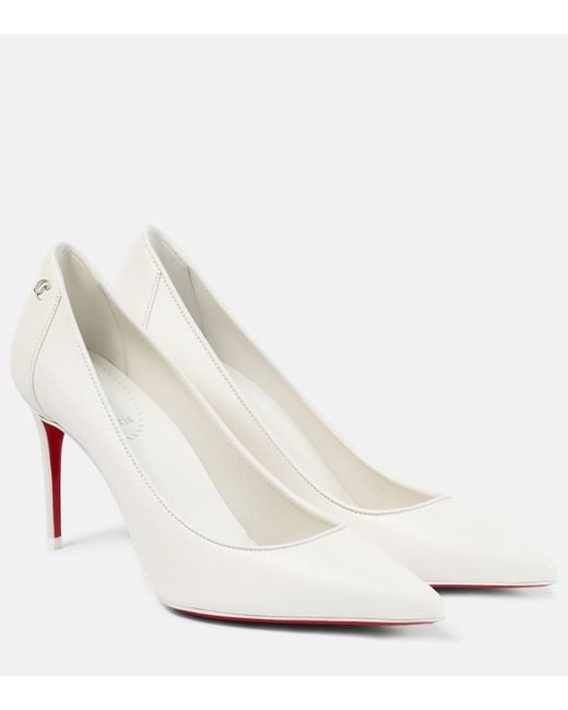 Pumps Sporty Kate 85 in pelle di Christian Louboutin in White