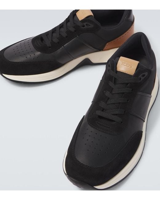 Tod's Black Leather Sneakers for men