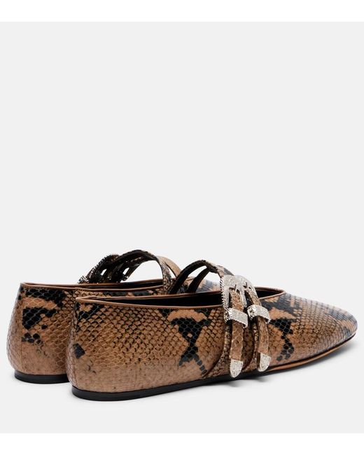 Le Monde Beryl Classic Claudia Leather Mary Jane Flats in Brown | Lyst UK