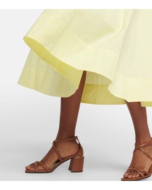 Ulla Johnson Yellow Midikleid Helena Aus Baumwolle