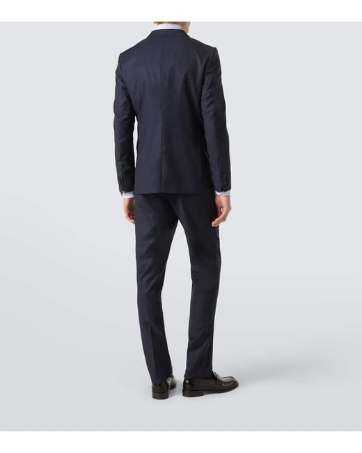 Zegna Blue Wool Suit for men