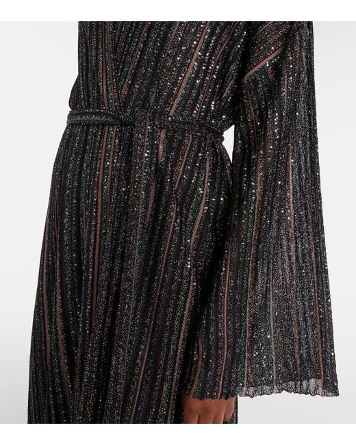 Missoni Black Chevron Lame Cardigan