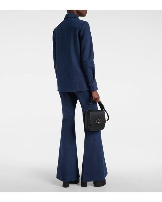 Camisa Cruz En Denim Gabriela Hearst de color Blue