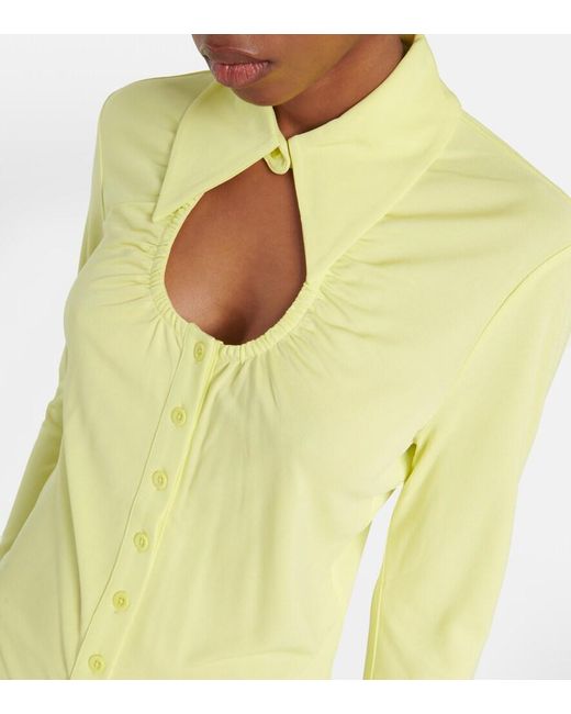 Proenza Schouler Yellow Label Cutout Jersey Shirt