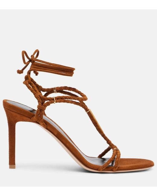 Tom Ford Brown 85 Woven Suede Sandals