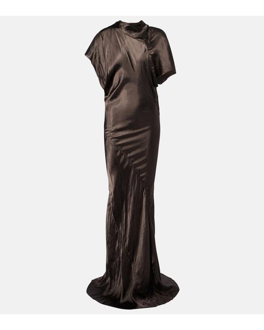 Rick Owens Black Seb Satin Gown