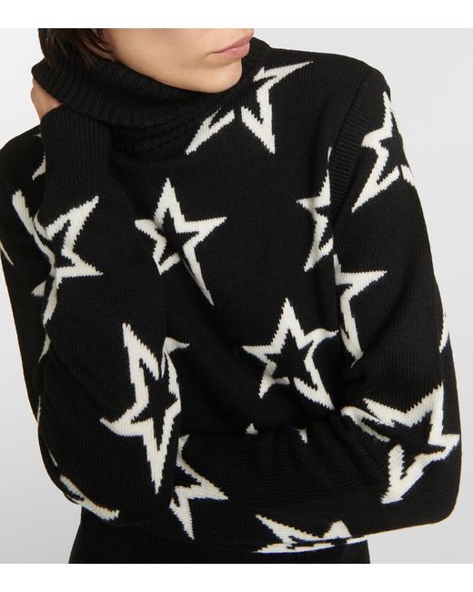 Perfect Moment Black Aster Wool Turtleneck Sweater