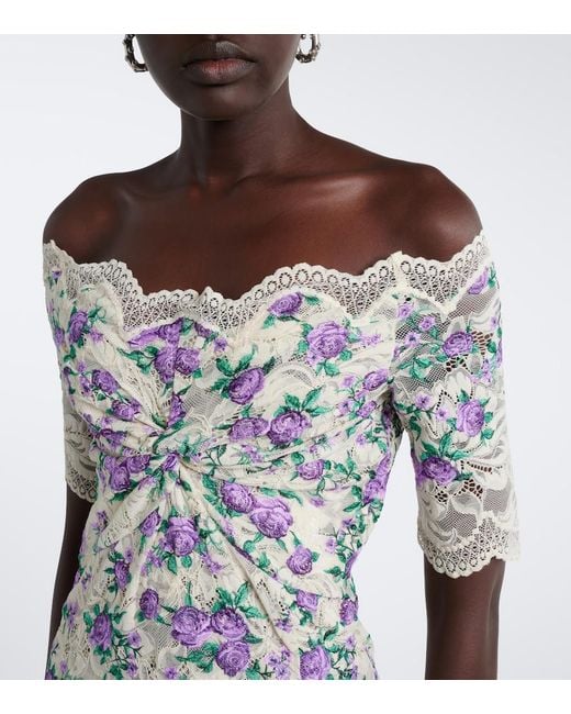 Rabanne White Floral Lace Maxi Dress