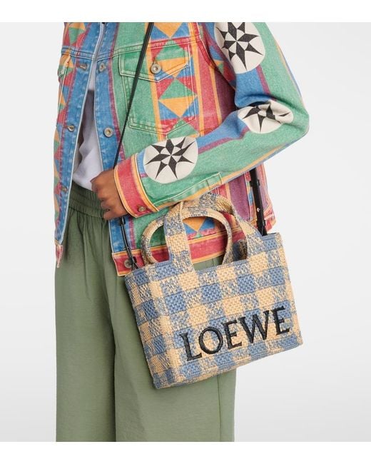Loewe White Paula's Ibiza Font Small Tote Bag