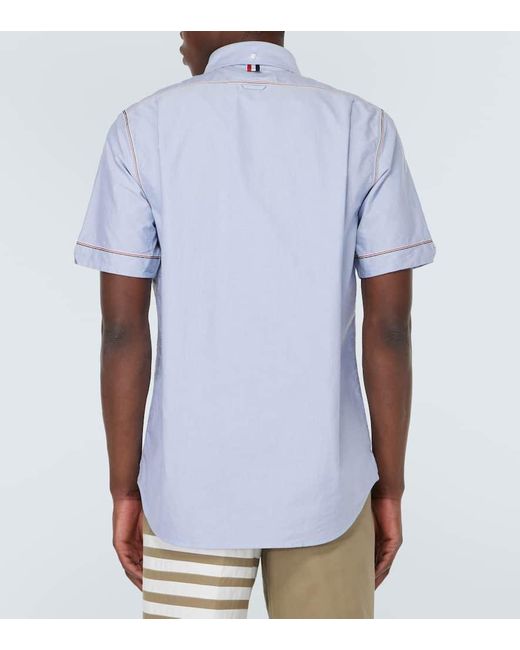 Thom Browne Blue Cotton Shirt for men