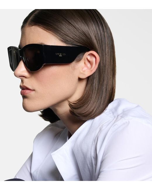 Dior Gray Diornuit S1I Oversized Sunglasses