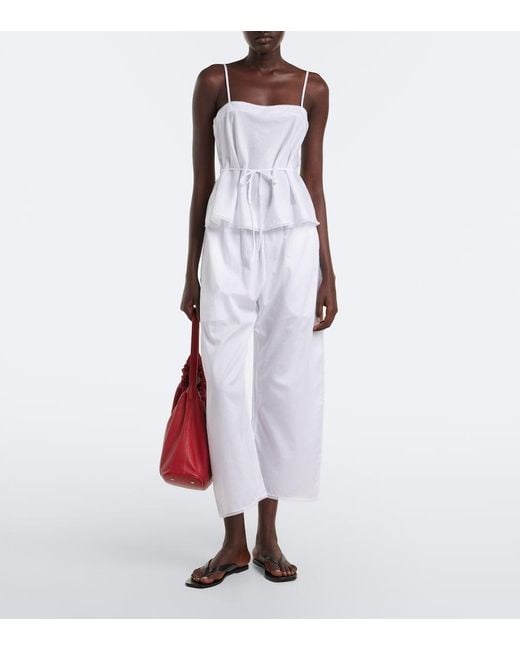 Leset White Yoko Cotton Top
