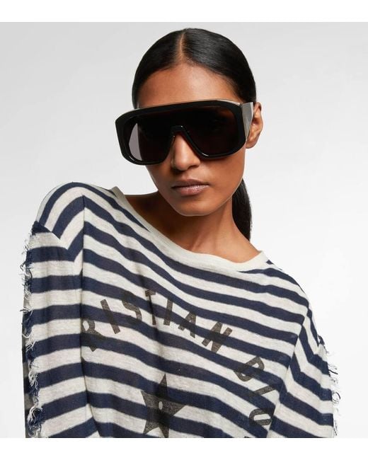 Dior Black Diorgraphique M2U Mask Sunglasses