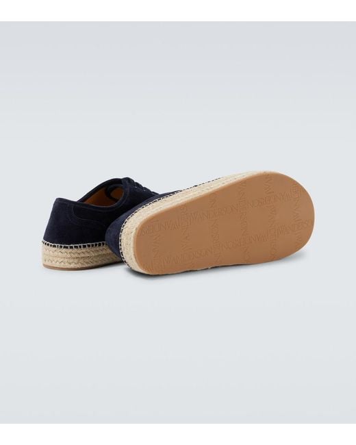 J.W. Anderson Blue Suede Espadrilles for men