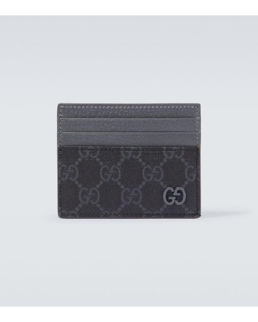 Gucci Blue 'Gg' Card-Holder With Gg Detail for men