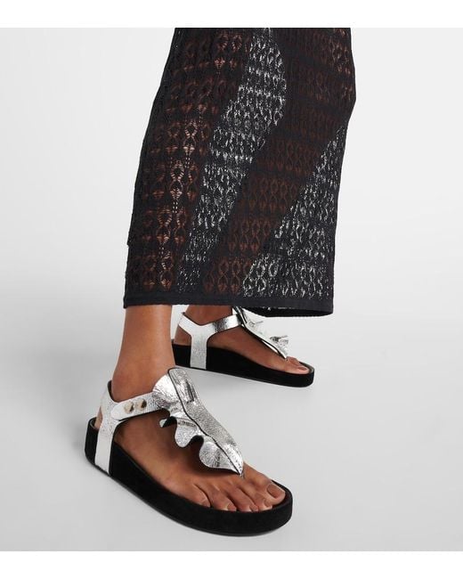 Isabel Marant Black Isela Metallic Sandals