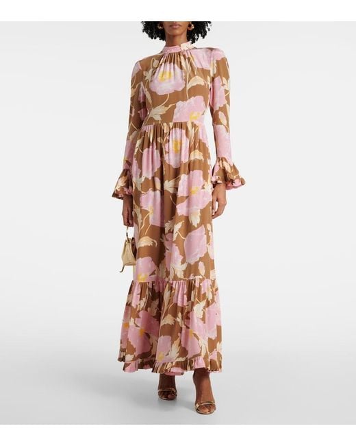 LaDoubleJ Multicolor Visconti Silk Crepe De Chine Maxi Dress