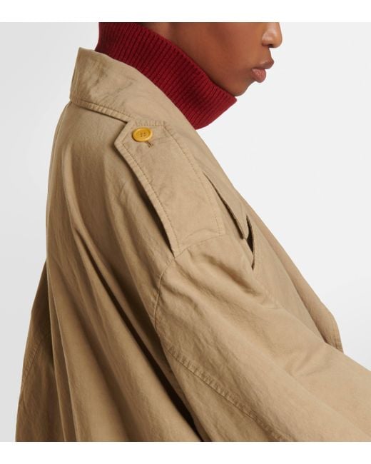 Trench-coat Montrose en coton et lin The Row en coloris Natural
