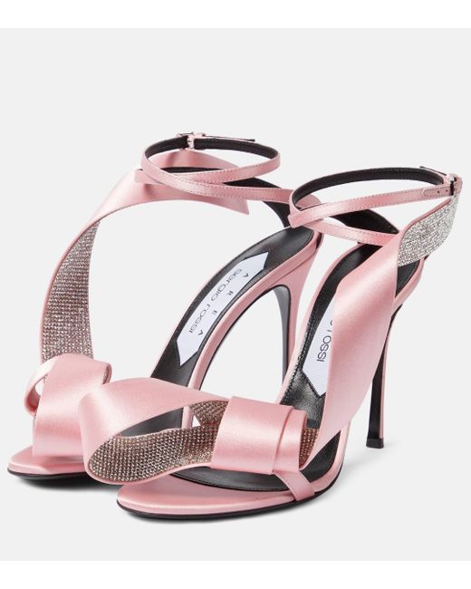 Area Pink X Sergio Rossi Marquise Embellished Sandals