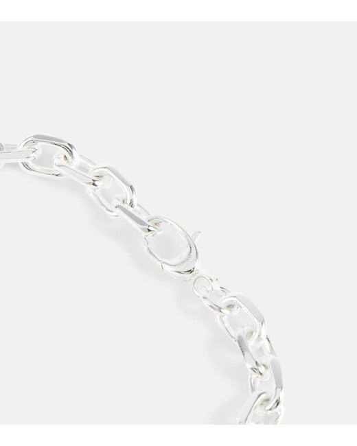 Gucci White Interlocking G Sterling Bracelet