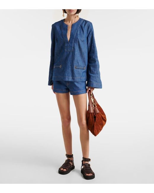 Zimmermann Brown Trampoline Small Suede Shoulder Bag
