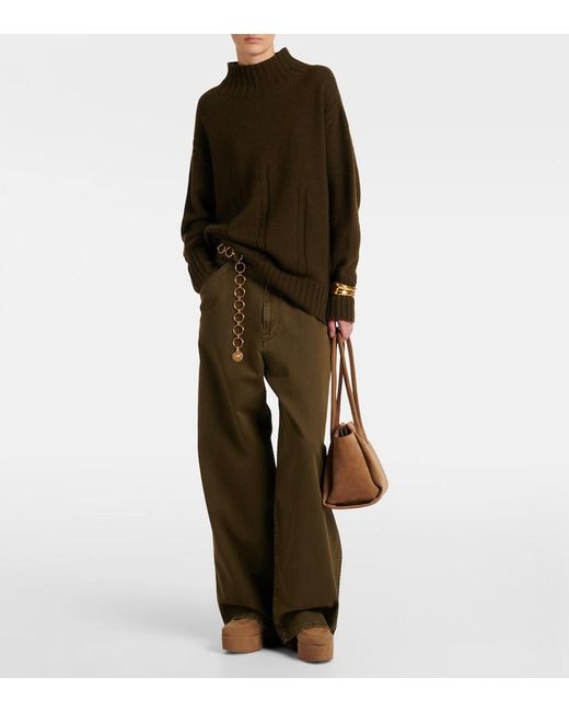 Gianvito Rossi Brown Jenna Suede Loafer Pumps