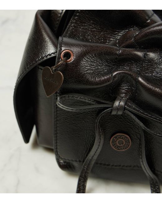 Acne Black Atroska Cube Small Leather Tote Bag