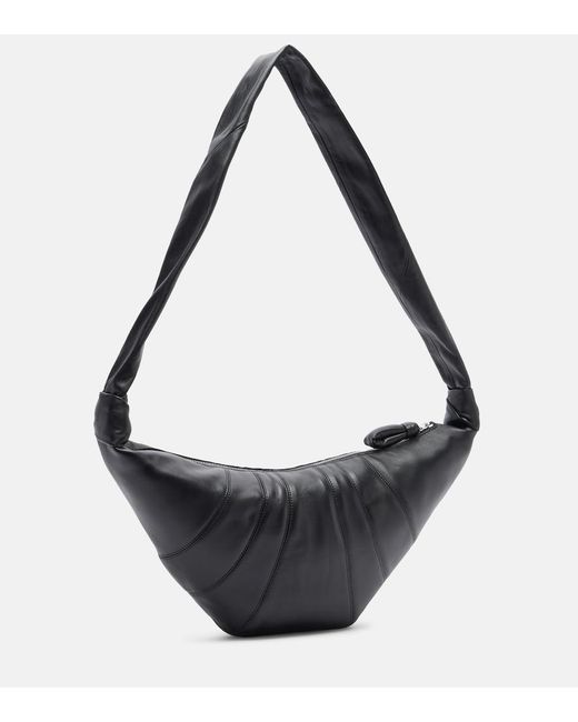 Lemaire Black Croissant Medium Leather Bag