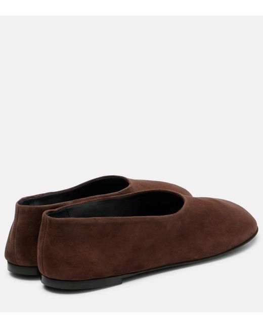 Proenza Schouler Brown Glove Suede Ballet Flats