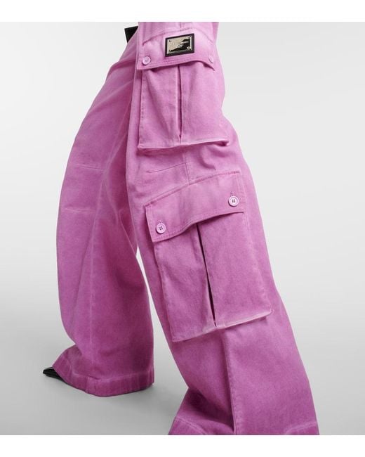 Dolce & Gabbana Pink Cargo Trousers