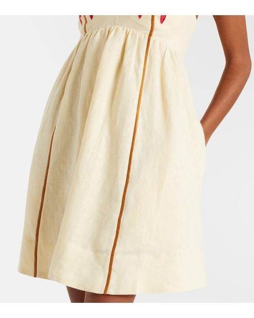 Farm Rio Natural Minikleid Cocoon Tree Aus Leinen