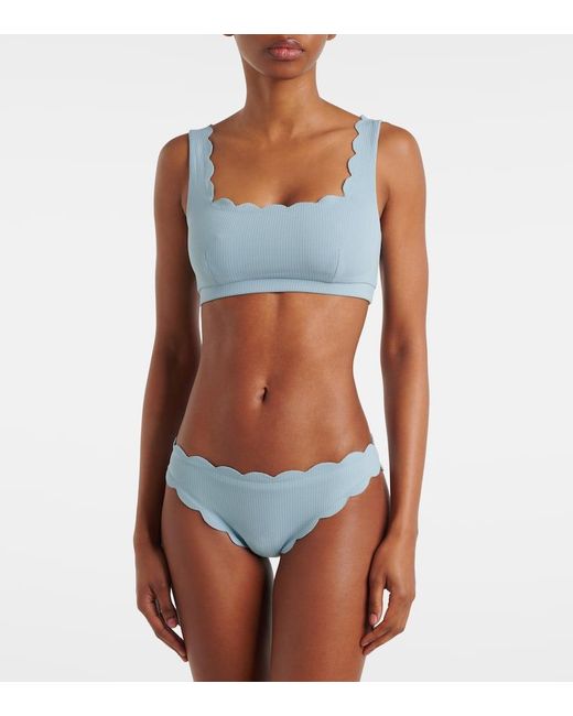 Marysia Swim Blue Palm Springs Bikini Top