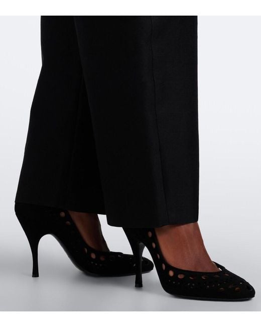 Alaïa Black Vienne Suede Pumps